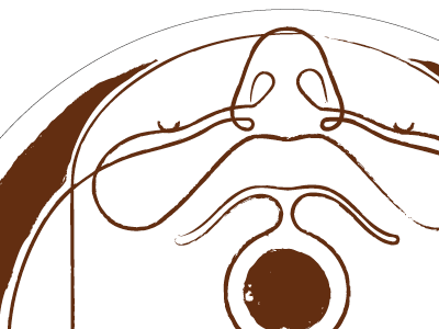 Middles for 12" 2nd drop records. brown drawing illustration music white will scobie