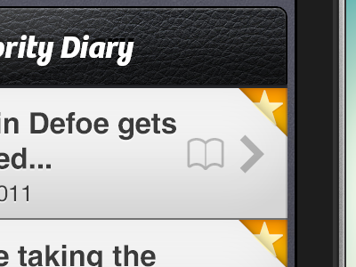 Celeb Diary custom inset ios leather retina skin star twitter wip