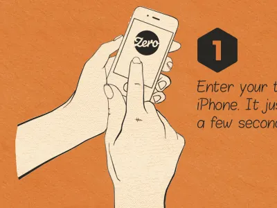 Zero graphic design illustration iphone mike kus orange