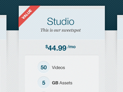 TakeoffVideo.com Pricing grid helvetica neue pricing table texture