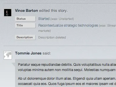 Tracker comments block comment helvetica