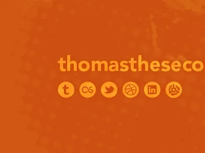 Landing Page avenir halftone icons orange social