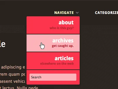 Navigate blog clean dark texture