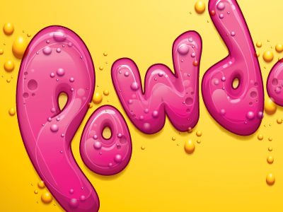 Sour bubbles 3d illustration type vector