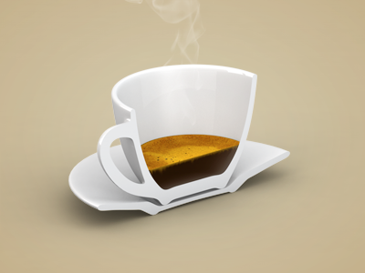 Espresso 3d coffee espresso hot rendering