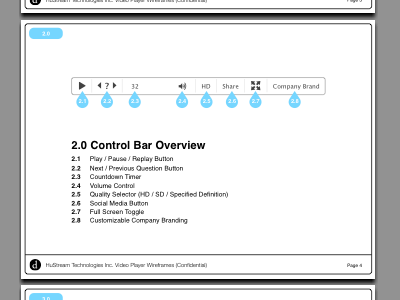 Video Player Wireframes research ui ux video player wireframe