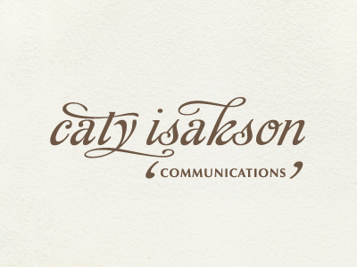 Cath Isakson Logo - Handwriting handwriting logo logotype type typography writing