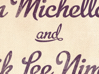 Wedding Text invitation metroscript script typography wedding