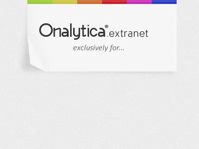 Extranet, exclusively for... fold header