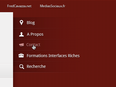 Interfaces Riches WIP2 droid sans glyphish menu red