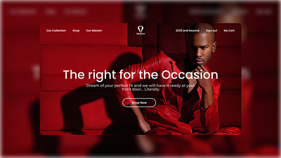 Top Style Landing page Prototype branding dress eccommerce landing page modern website inspiration red suit suits ui kit website