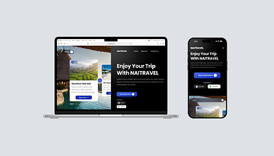 Travel Landing and Mobile Page landing page mobile design mobile page travel ui ux user interface web design