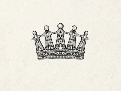 Crown design engraving illustration logotype photoshop web