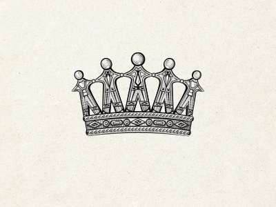 Crown design engraving illustration logotype photoshop web