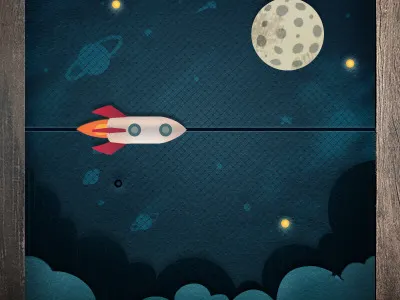 Rocket illustration madoyster paper rocket