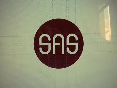 SAS logo screen typography wordmark