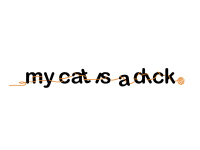 my cat is a dick logo