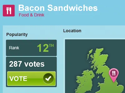 Map button icon map pin rank social vote website