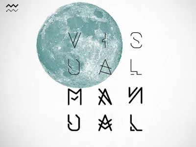 Visual Manual manual moon poster typo visual