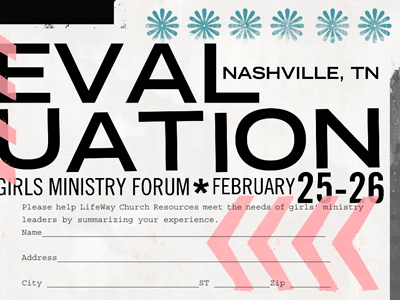 Girls Forum Evaluation nashville trade gothic typography wood block