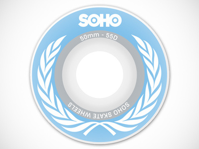 Soho Wheels 50mm blue design product skateboard wheels