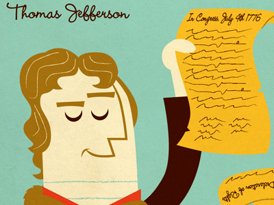 IHS project illustration jefferson thomas vector