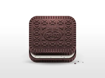 Oreo cookie food icon illustration oreo