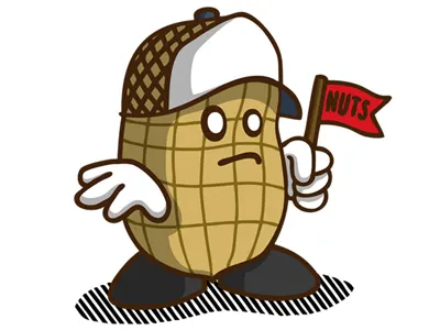 Go peanuts ! brown design illustration peanut shirt tshirt vector