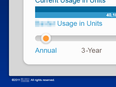 Savings Calculator4 interface slider control