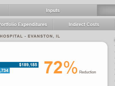 Savings Calculator3 bar chart interface