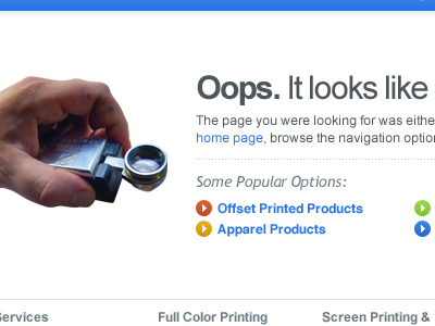 Loupe -de- oops 404 error jakprints loupe ui website