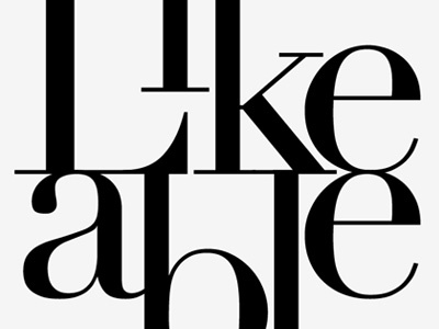 Likeabledribbble lettering logo type typography