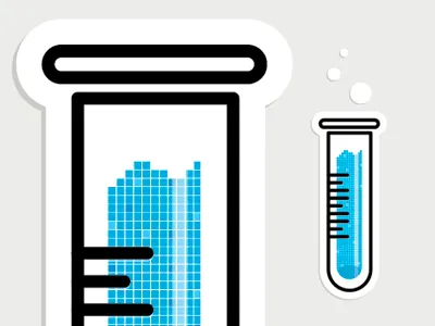 _________ lab blue glass vile