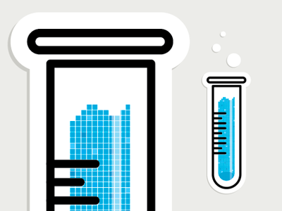 _________ lab blue glass vile