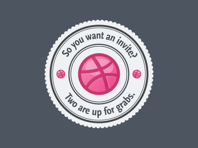 Dribbble Invites badge ball crest dribbble invite