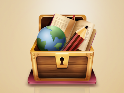 Treasure Box gold icon treasure