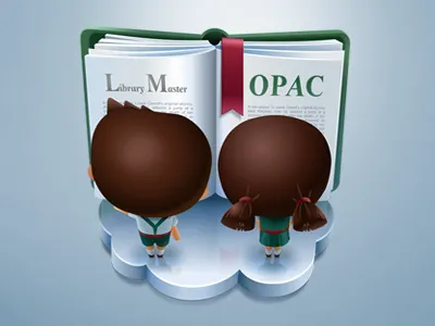 Reading on the cloud :D blue book cloud icon ribbon