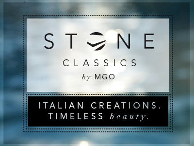 Stone Classics bokeh branding identity logo