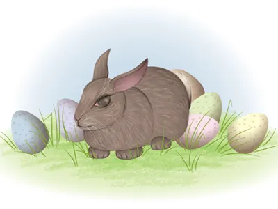 Bunny bunny easter egg illustration illustrator rabbit vector
