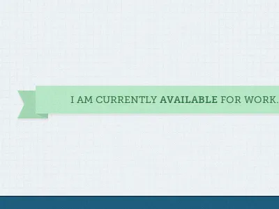 Availability blue green ribbon taylor carrigan taylorcarrigan.com web design