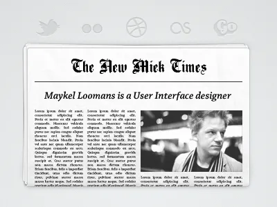 A "paper" concept. icons maykelloomans paper social