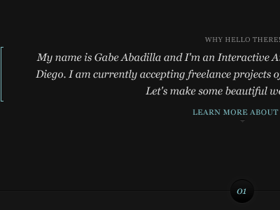 Portfolio Redesign black centered dark georgia grey portfolio redesign