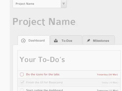 Basecamp Redesign [WIP] basecamp design hyper island jkeussen redesign typography ui web website