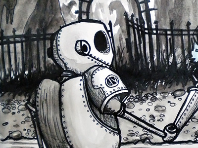 Unknown Bot illustration pen ink