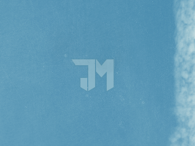 Custom Logotype blue clouds custom grey grunge logo mark