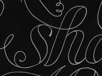 Shhhh lettering process