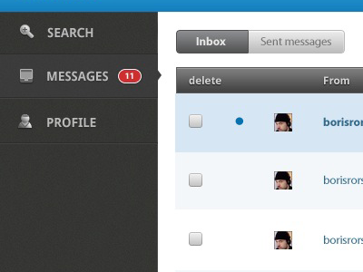 Sidebar menu with icons icons menu sidebar ui