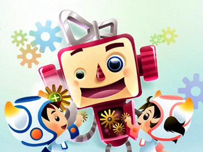 Robot graphic illustration robot