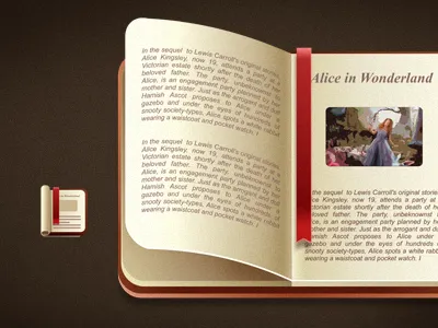 Icon - Reading book brown icon