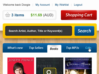 (NDA) E-commerce > Shopping cart design e commerce search field shopping cart tabs